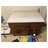 Vintage Cabinet with Metal/Enamel Top