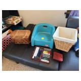 Booster Seat, Baskets, Paints, Etc.