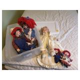 Porcelain Raggety Ann & Andy Dolls, Rag Dolls