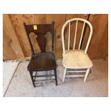 2 Wooden Chairs