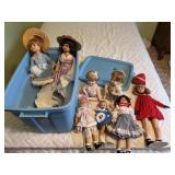 Several Porcelain Collector Dolls