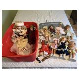 Assorted Porcelain Collectible Dolls with Stands