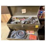 Metal Tool Box with Contents