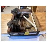 Box of Shelving Brackets, Padlocks