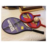 Tennis Racket, Koosh Paddles, Baseball