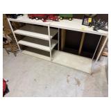 White Metal Shelving Unit