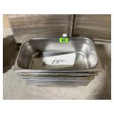 (6) Stainless Steel Chafing Pans 7x12, deep