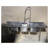 3-Compartment Stainless Commercial Sink