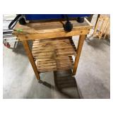 Wooden Stand w/ Rollers