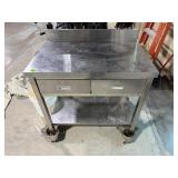Stainless Steel Work Station w/Drawers--No Keys