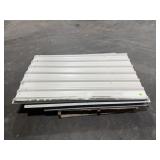 Pallet of White Tin Sheets, 4-5' Lengths
