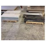 (2) Pallets of Metal Shelving Components