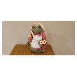 Stuffed Frog Gardener Decor