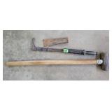 Nail Puller, Wedge, Sledge Hammer