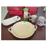 Serving Platter, Coffee Mugs, Etc.