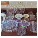 Asstd. Serving Trays & Other Glassware