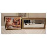 Framed Picture & Mirror