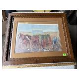 Framed Picture: Man Picking Corn
