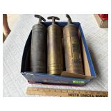 Vintage Brass Fire Extinguishers