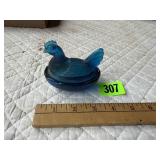 Blue Hen-on-Nest