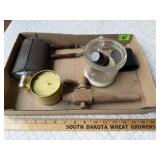 Flask, Spigot, Shaving Cup, Etc.