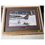 'Fenceline Strut' Goebel Framed Print