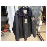 Police Coat w/Flag Patch, Fur Collar