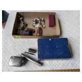 Keys, Silver Plated Spoons, Knife Hone, Etc.