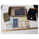 Vintage Military & US Ephemera, Pocket Watch Set