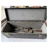 Box w/Vintage Hand Drills & Screwdrivers