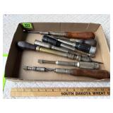 Several Vintage Hand Drills & Screwdrivers