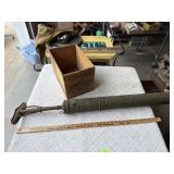 Antique Vacuum & Kingsley Crate