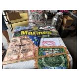 Souvenir Pillow Cases, Marines Flag, Homer Hanky,