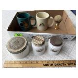 Shaving Brush, Vintage Jars, Coffee Mugs
