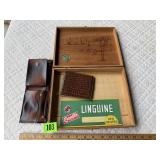 Wooden Box, Wallet, Creamette Ad