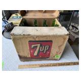 Vintage 7-Up Box w/ Bottles