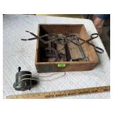 Vintage Tools, Clothesline, Wooden Box