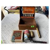 Cigar Boxes, Schmidt Beer Can, Etc.