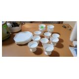 Milk Glass Plates & Stemware