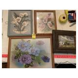 4 Framed Floral Prints