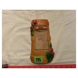 Vintage Chalkware Butter Churn Memo Holder