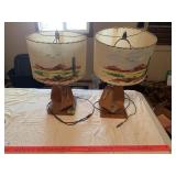 Western/Dessert Themed Lamp Set
