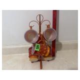 Vintage Coffee Mugs on Metal Tree
