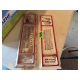 (2) Vintage Advertising Thermometers