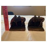 Antique Cast Grazing Horse Bookends