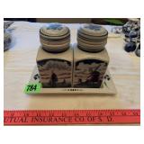 Vintage Delft Blauw Holland Tea Caddy Jars