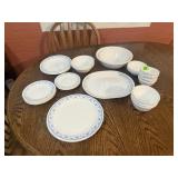 Set Blue Flower Correlle Dishes