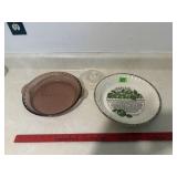 Vintage Pie Plates, Casserole Lid