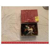 Box of Metal Toy Cowboys, Soldiers & Indians