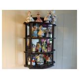 Mirrored Knick Knack Shelf w/Figurines